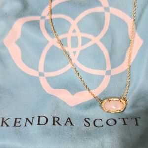 Kendra Scott Gold Necklace with White Stone